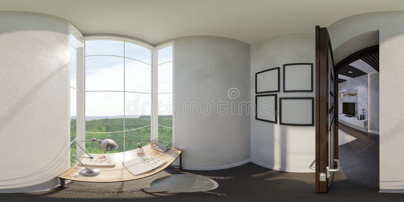 3d render of the interior design of a home office vector illustration 3d render of the interior design of a home office vector illustration