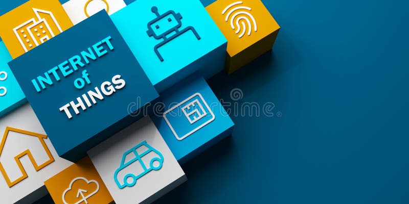 3D render of INTERNET OF THINGS business concept royalty free illustration