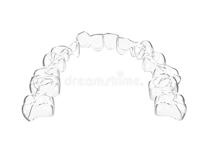 3d render of invisalign removable aligner royalty free illustration