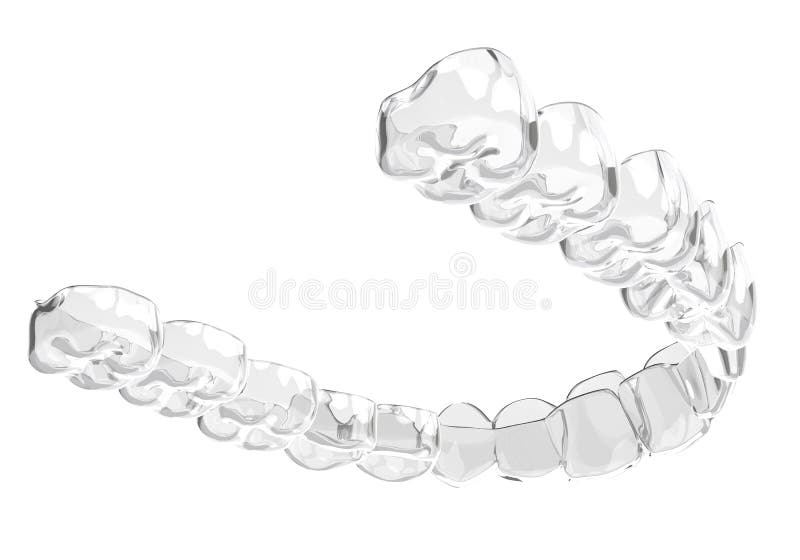 3d render of invisalign removable and invisible retainer royalty free illustration