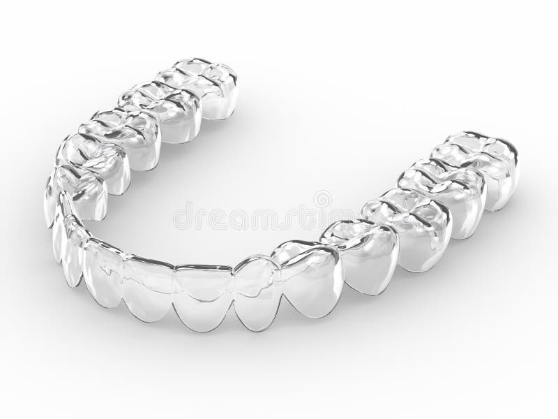 3d render of invisalign removable retainer royalty free illustration