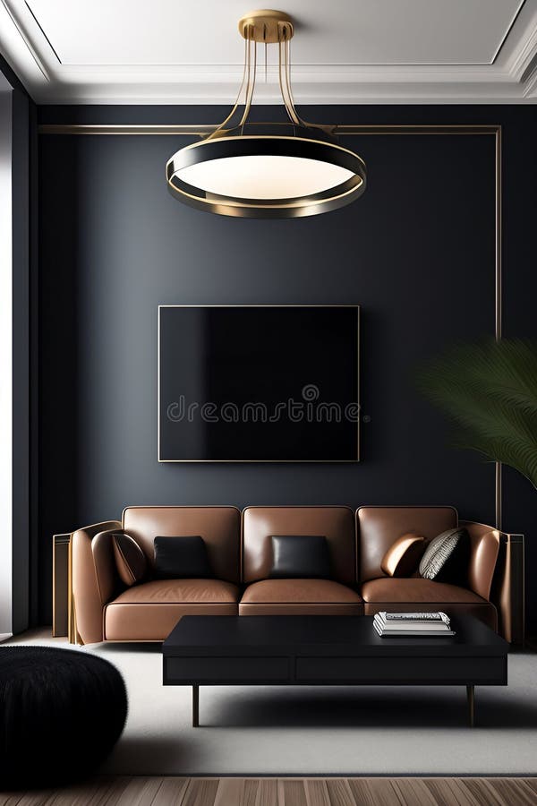 3D Render of a Modern and Luxurious Living Room Interior Digital Art