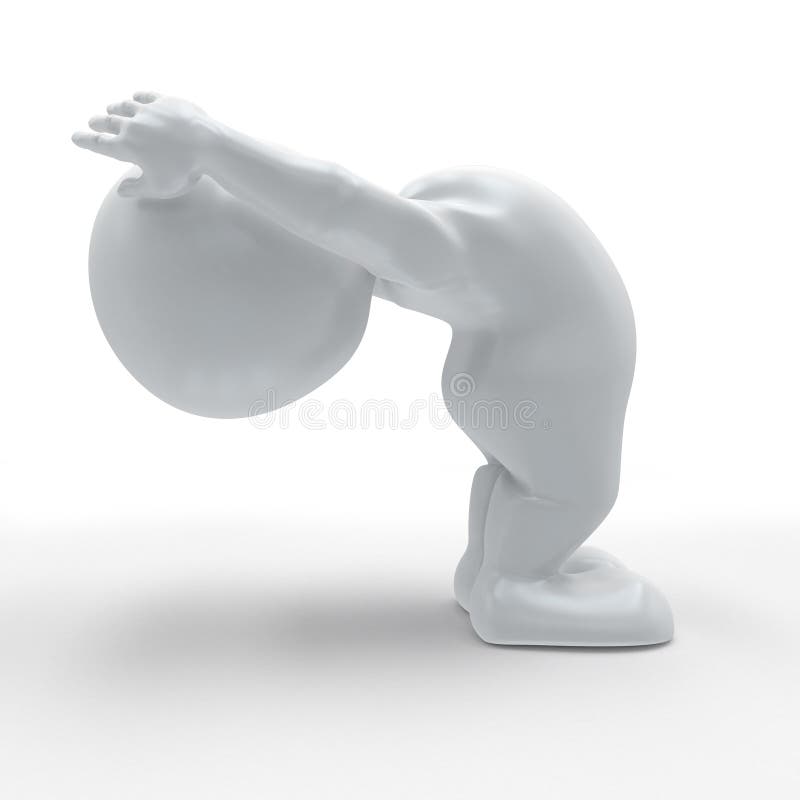 3D Render of Morph Man in yoga pose. 3D Render of Morph Man in yoga pose