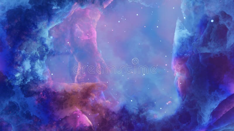 3d render nebulas in space. , Colorful galaxy in space, beauty of universe royalty free illustration