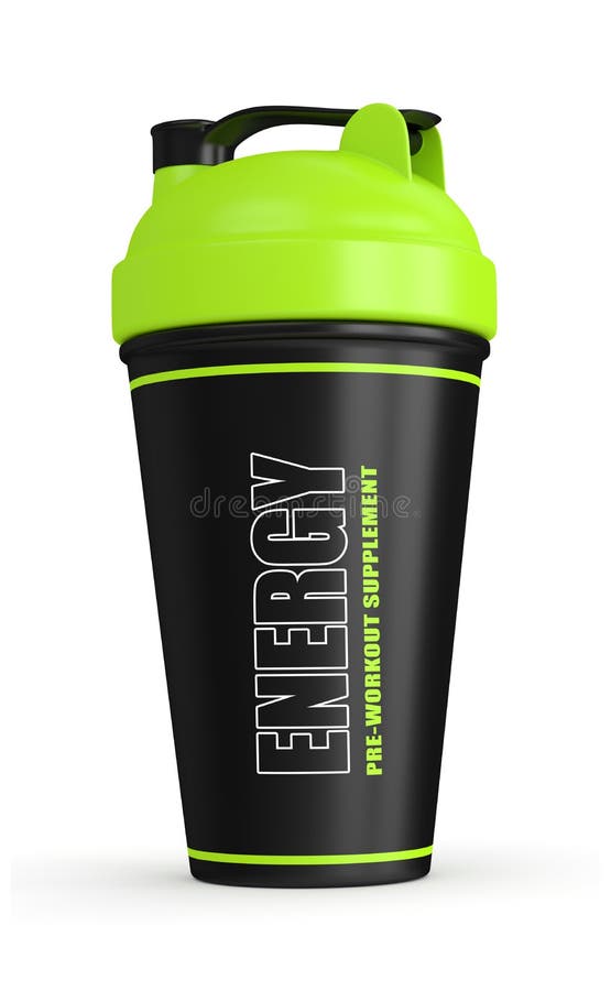 3d render of pre-workout powder in container Stock Illustration