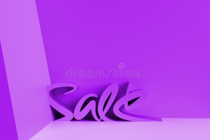 3D Render Sale Text vector illustration