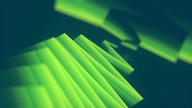 3d render seamless loop animation with endlessly moving green zigzag pattern 4K vector illustration