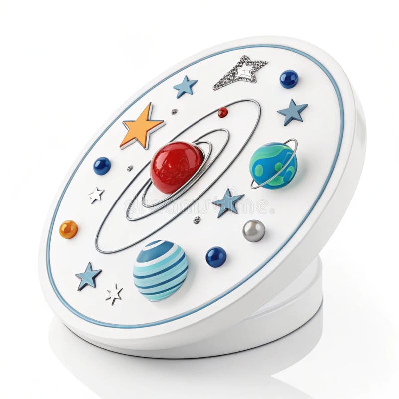 3D render space icon isolated on white background stock illustration