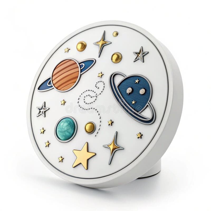 3D render space icon isolated on white background stock illustration