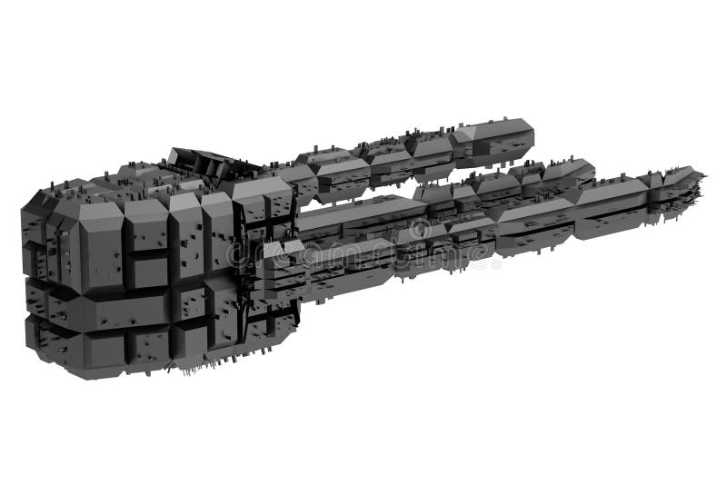 3d render of spaceship royalty free illustration