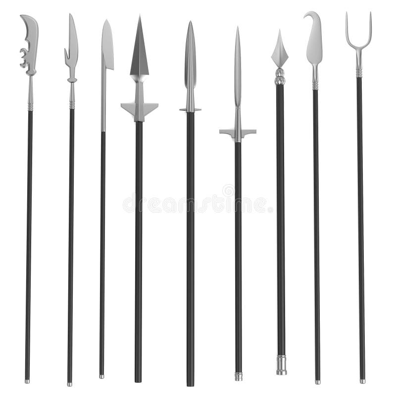 3d render of spears vector illustration