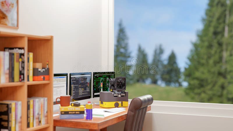 3D-computer Afbeelding genereren : Model AGV in LAB vector illustratie