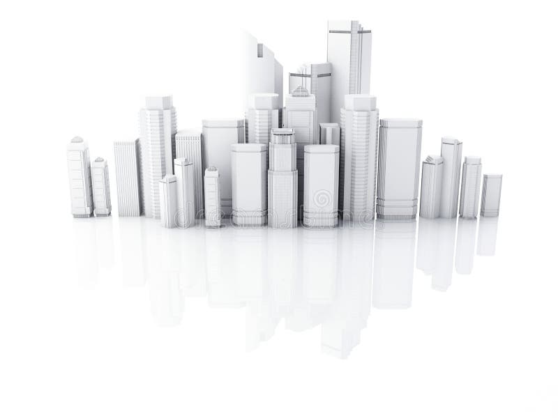 Làm sao để một tòa nhà 3D trên nền gương trở nên sống động và đẹp mắt hơn? Hãy thử vẽ các tòa nhà thành phố 3D màu trắng để tạo nên một khung cảnh thanh lịch và trang nhã. Điều này chắc chắn sẽ khiến cho ai nhìn vào đều phải trầm trồ.