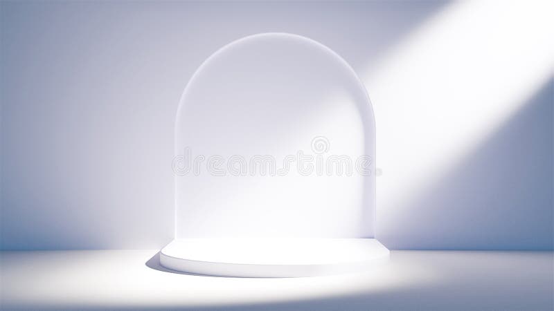 3d render White podium vector illustration