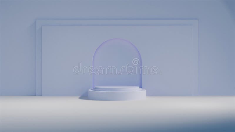 3d render White podium vector illustration