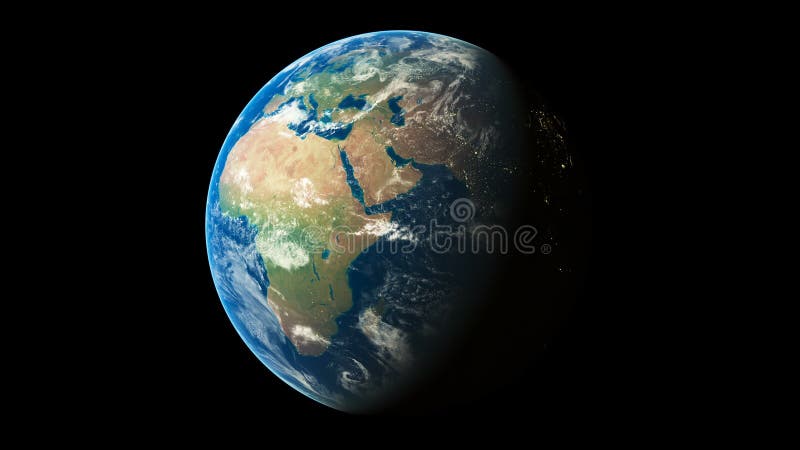 3d Render World Spinning Seamless Loop Animation Showing Planet Earth stock video footage