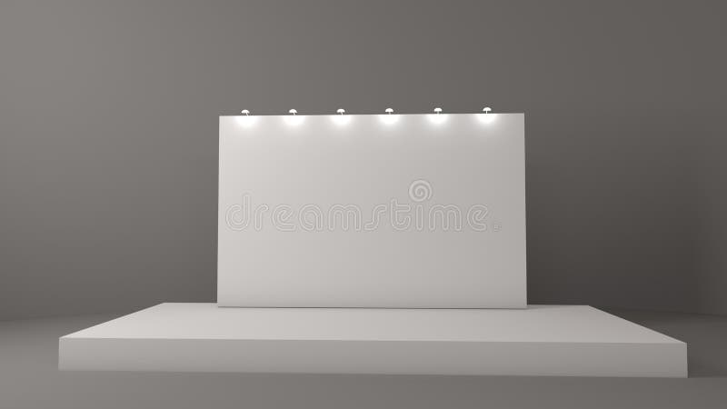 Download 3d Rendered Backdrop Press Wall With Podium Stage Mockup Stock Illustration Illustration Of Concrete Estate 161983555