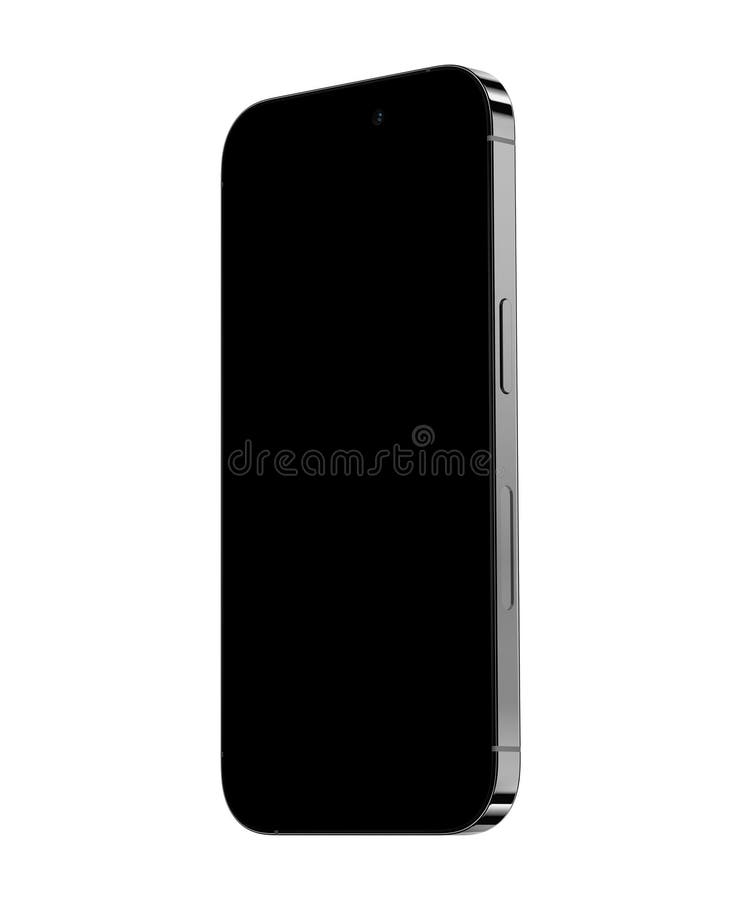 White Screen 3d Renderer Smartphone on White Background Empty Screen