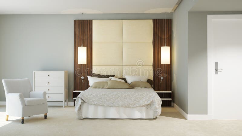 3D rendered hotel room royalty free illustration 3D rendered hotel room royalty free illustration