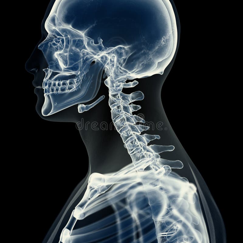 The cervical spine stock illustration. Illustration of skeleton - 34776933