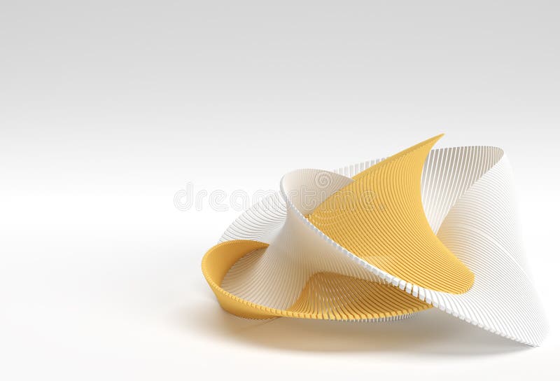 3D Rendering Abstract Background with Wave Line. Creative Architectural Concept vector illustration