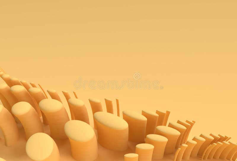 3D Rendering Abstract Background with Wave Line. Creative Architectural Concept vector illustration