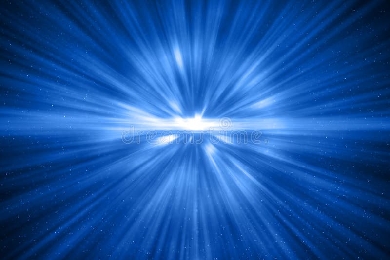3D rendering, abstract cosmic explosion shockwave blue energy on