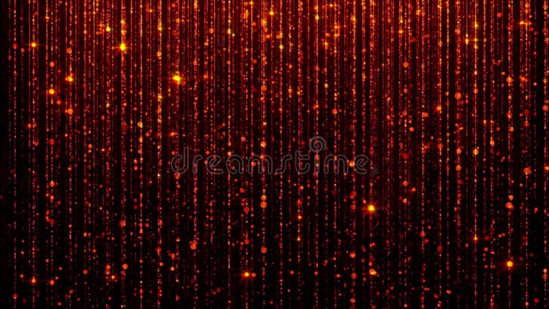 3D rendering of abstract falling bright particles. Glamorous rain for background