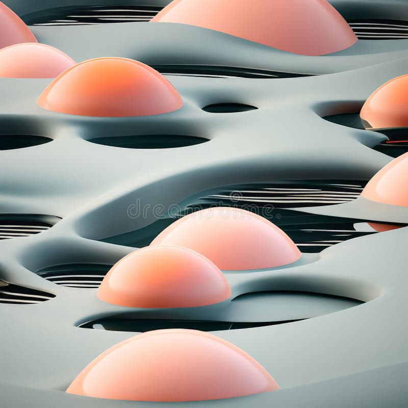 3d rendering of abstract geometric shapes royalty free illustration