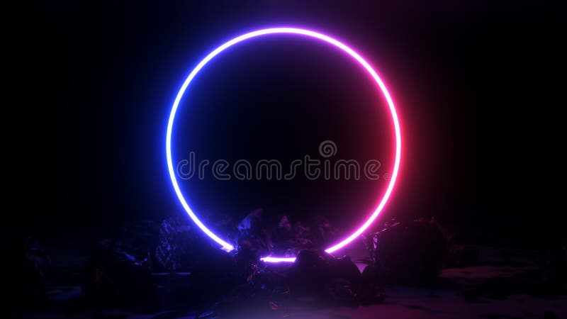 Abstract glowing objects stock photo