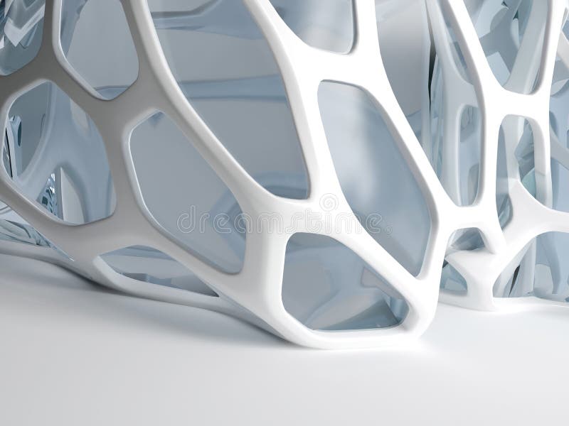3d rendering of abstract grid structure royalty free illustration