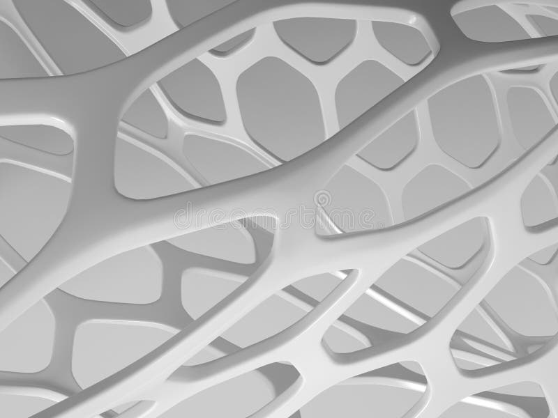 3d rendering of abstract grid structure vector illustration