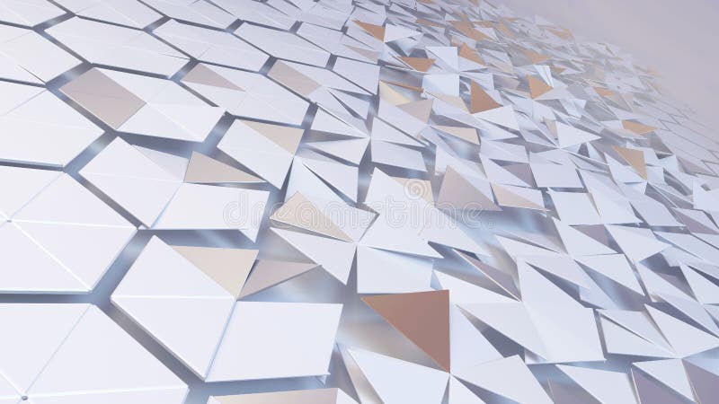 Scattered hexagon geometric perspective grid stock illustration