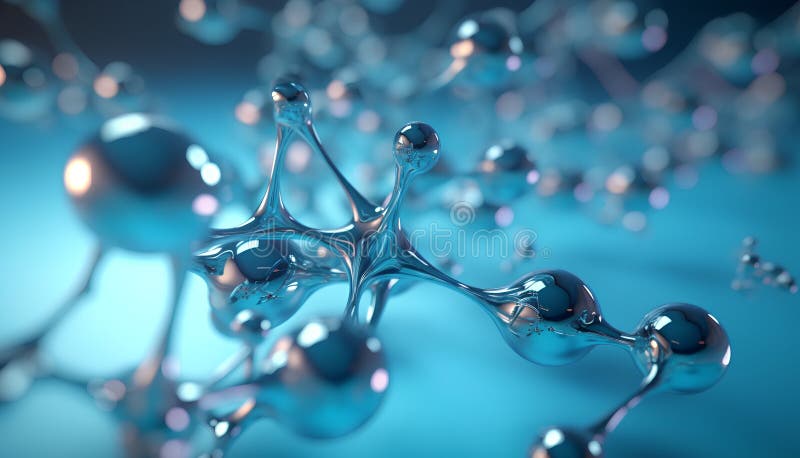 3d rendering of abstract molecule structure. Science background for banner or flyer. vector illustration