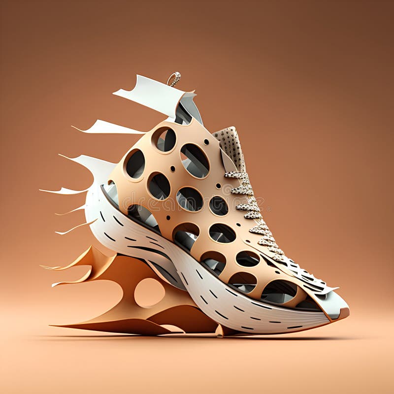 3d rendering of an abstract object in the form of a ship royalty free illustration