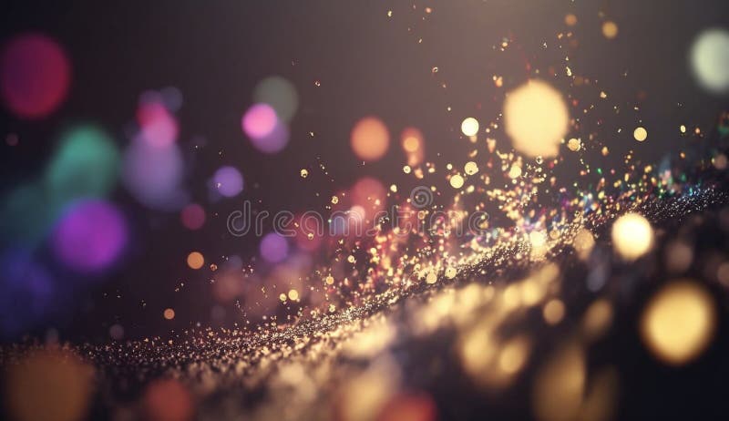 3d rendering of abstract particles in space with depth of field.