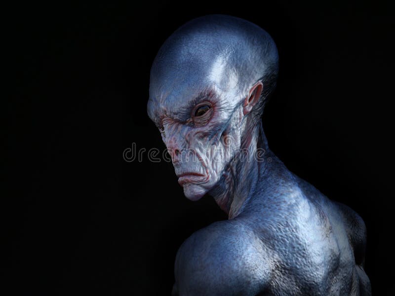 3D rendering of an alien creature.