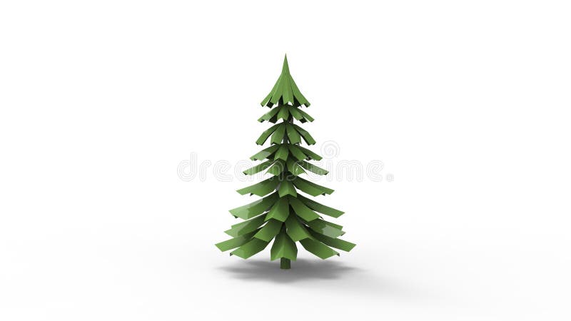 3d Rendering of a Animated Tree Isolated in White Studio Background Stock  Illustration - Illustration of outline, green: 159800980