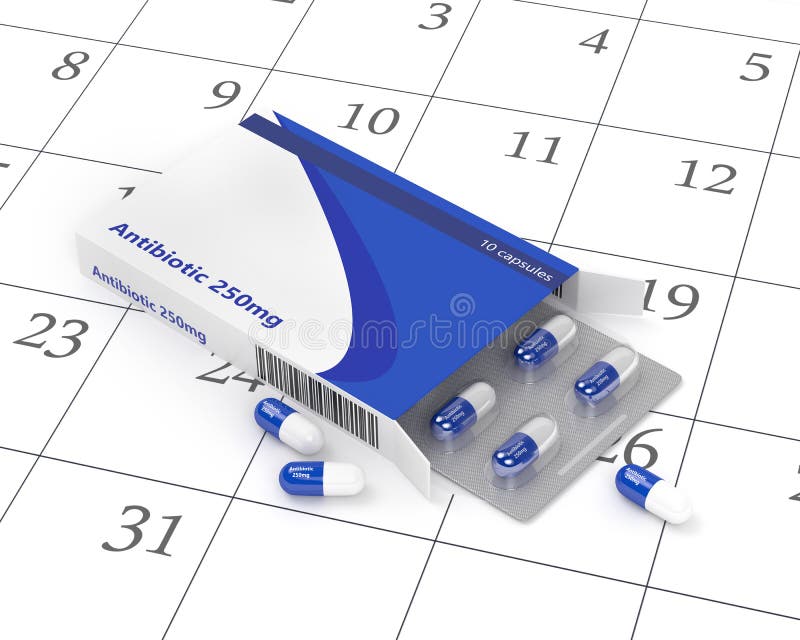 3d Rendering of Antibiotic Pills Blister in Pack Editorial Image