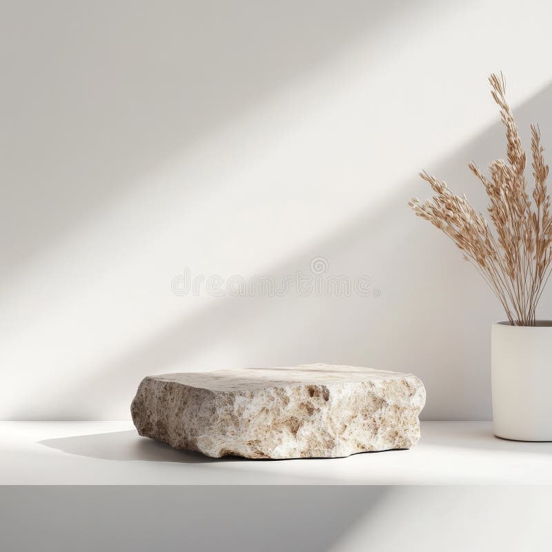 3 d rendering av marble podium för produktpresentation. minimal geometrisk bakgrund. stock illustrationer