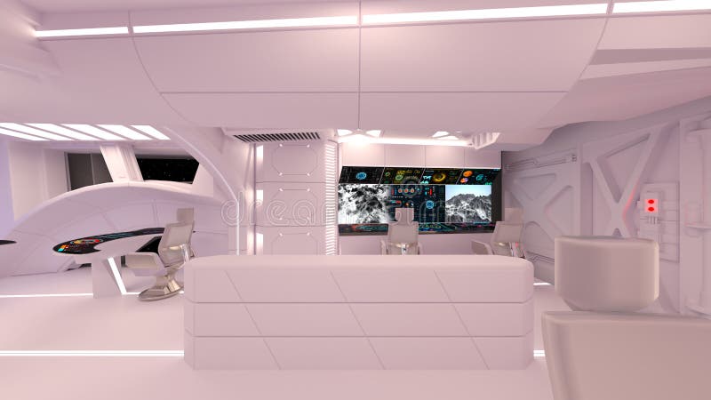 3d-rendering av rymdstationslandskapet.