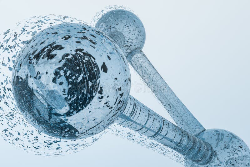 3d rendering, b?? kitna chemiczna formu? a z cz? steczka skutkami ilustracji