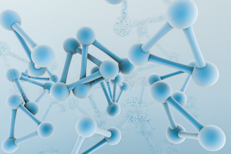 3d rendering, b?? kitna chemiczna formu? a z cz? steczka skutkami ilustracja wektor
