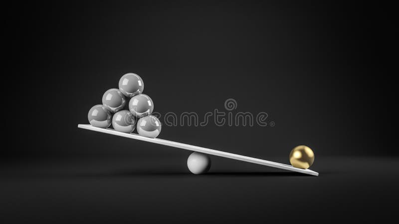 3d rendering of balance concept royalty free illustration