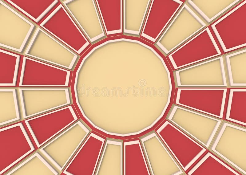 3d rendering. Circus color sunburst style background.