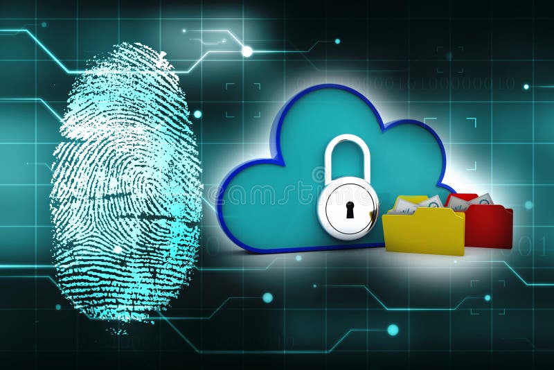 Cloud Computing, Cloud with Computer in abstract technology background. 3d render vector illustration