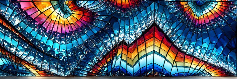 3d rendering of colorful abstract changing glass design vector illustration