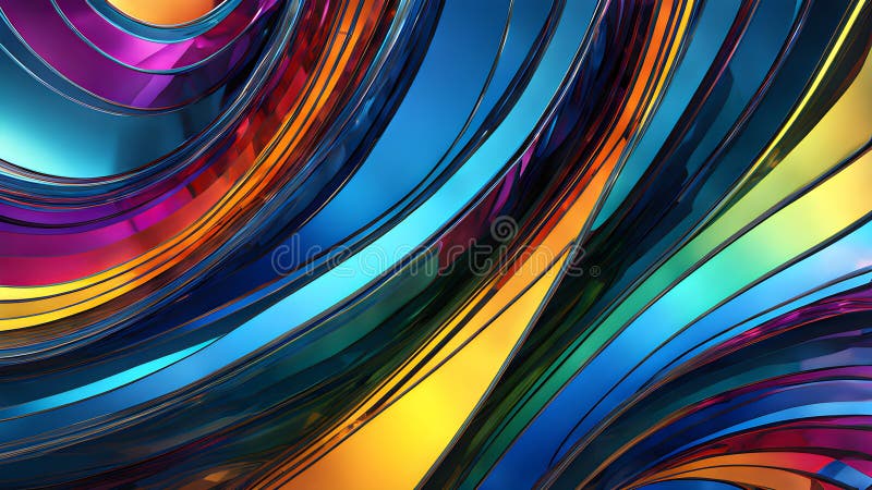 3d rendering of colorful abstract changing glass design vector illustration