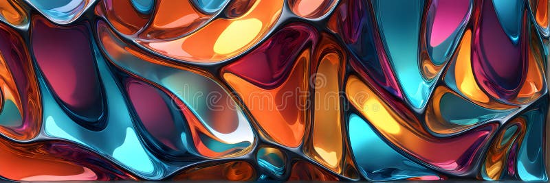 3d rendering of colorful abstract changing glass design vector illustration