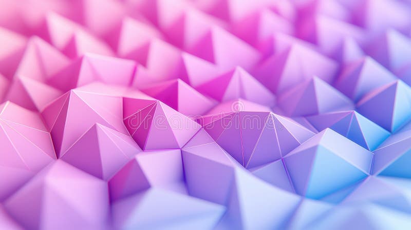 A 3D rendering of a complex, abstract geometric pattern in pink and blue. royalty free illustration